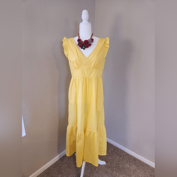 Maggy London Yellow Long Summer Dress - Picture 11 of 14